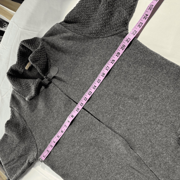 Chiaramente Womens Cardigan Sweater Size XL Grey Open Front Wool Blend - Picture 11 of 11